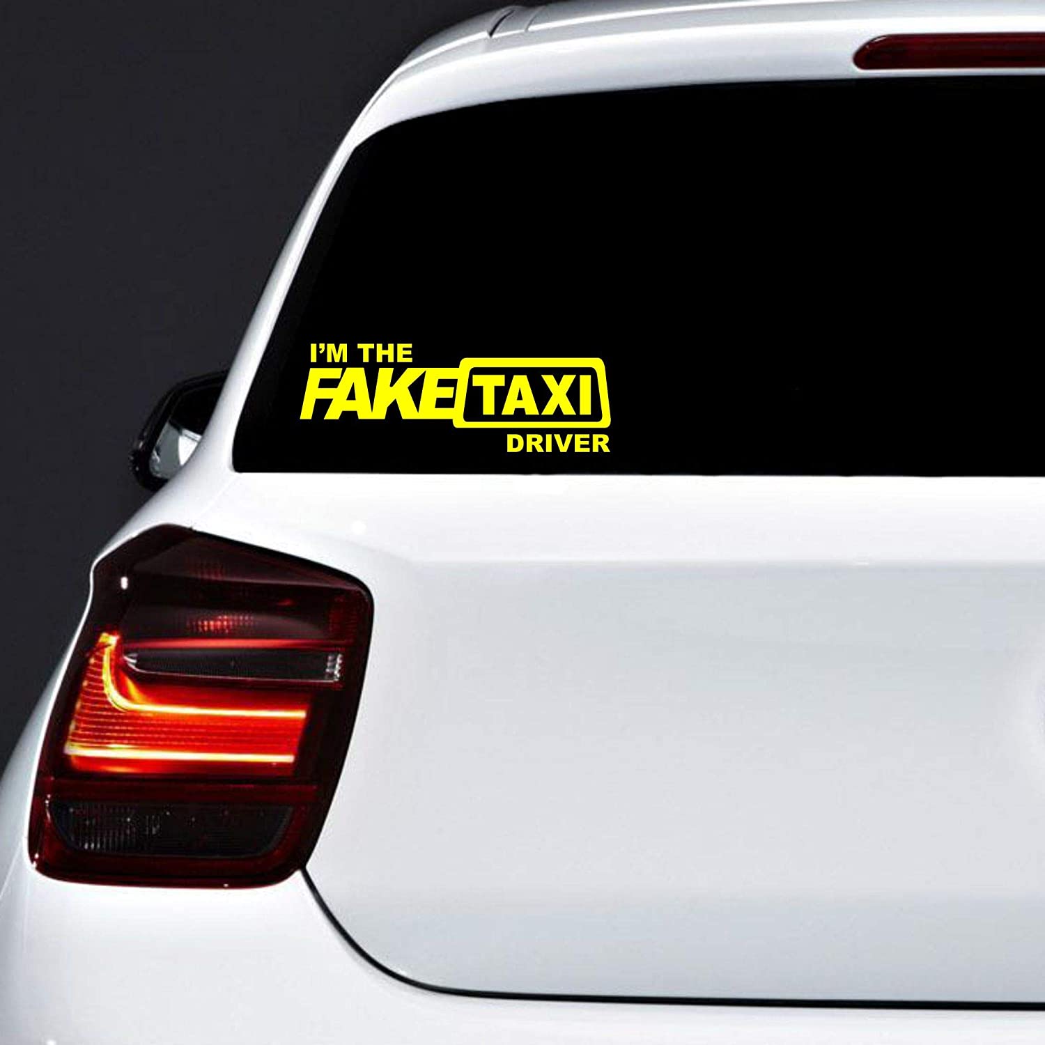 Autodomy Sticker Fake Taxi 3 Units, Yellow - Image 3