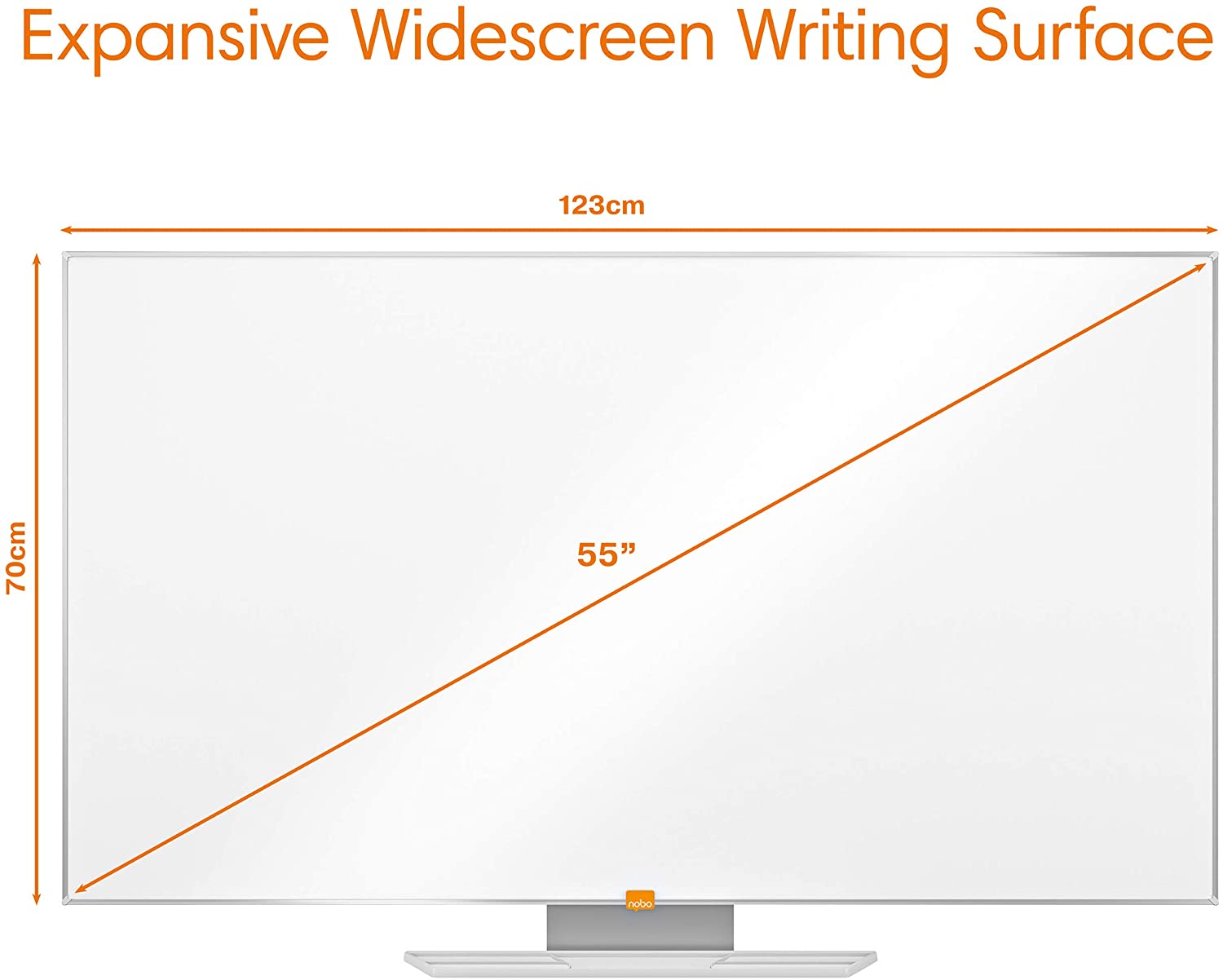 Nobo 1905293 55 Inch Widescreen Widescreen Melamine Whiteboard – BigaMart