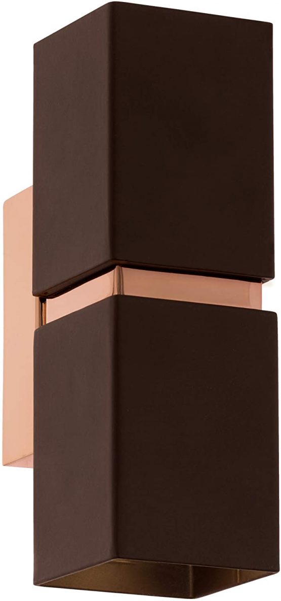 EGLO Wall/Ceiling Lamp, Steel, GU10, 4 W, Brown, Copper, 95379