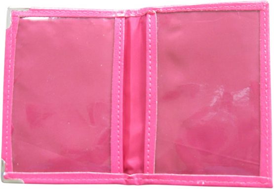 Lorenz Leather Effect Grained PU Bus Pass Cover Holder with Zip up Coin Pocket (Pink) - Image 3