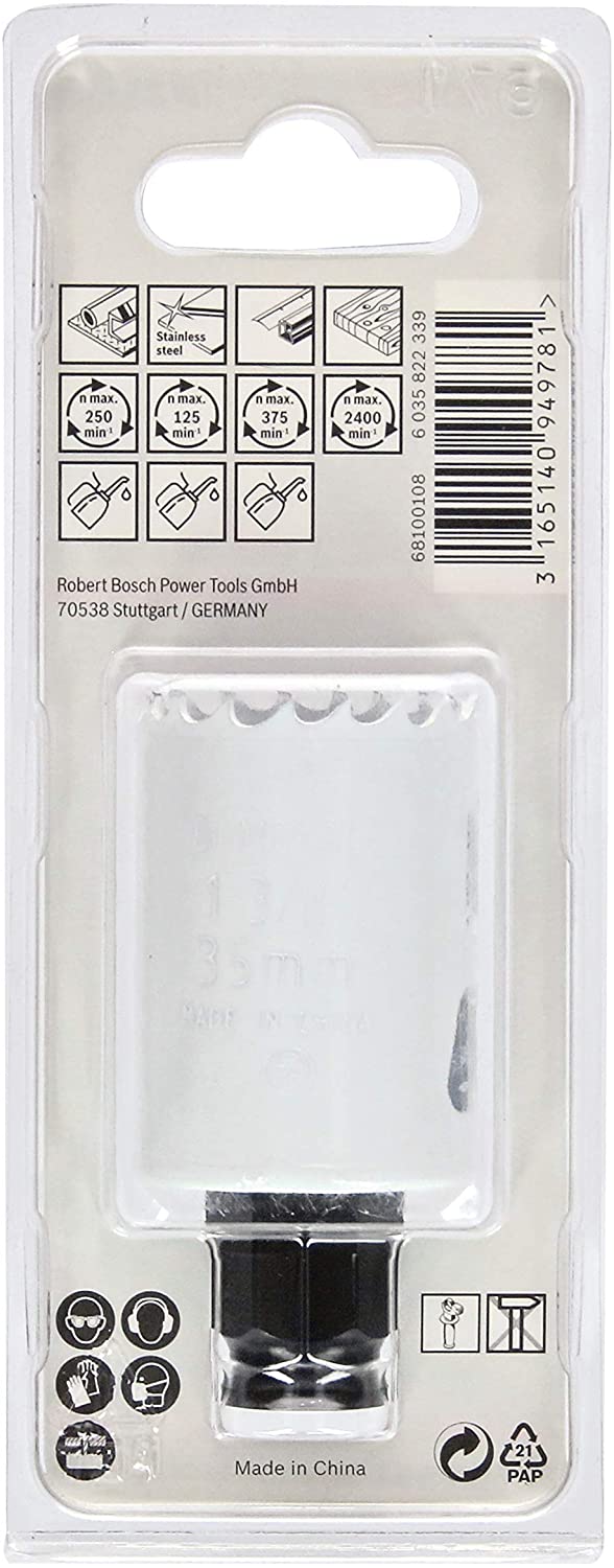 BOSCH Bi-Metal Hole Saw (for Wood and Metals 8% Cobalt Alloy, Progressive Tooth Design, diameter 35 mm, Accessory Drills) - Image 3