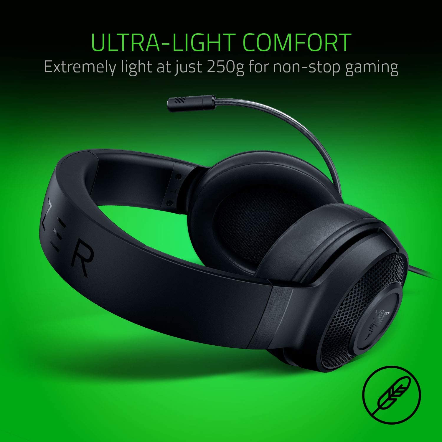 Razer Kraken X, Multi-Platform Wired Gaming Headset (Bendable Cardiod Microphone, Custom-Tuned 40 mm Drivers - Image 2