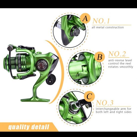 Fishing Reel Smooth Anti-corrosion Casting Spinning Reel for Saltwater And Freshwater Fishing - Image 4
