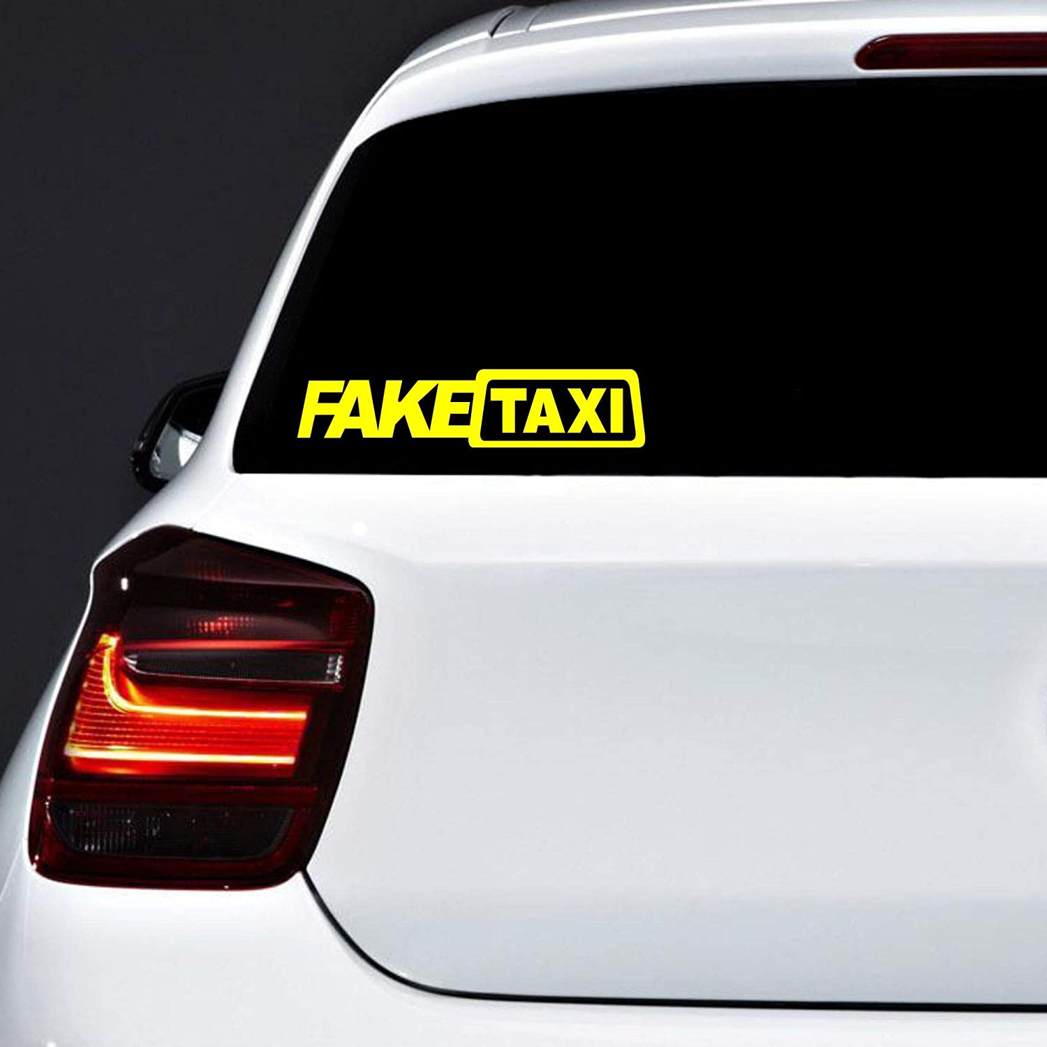 Autodomy Sticker Fake Taxi 3 Units, Yellow - Image 2