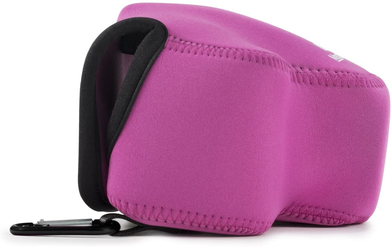 MegaGear MG787 Ultra Light Neoprene Case with Carabiner for Nikon Coolpix L340 Camera - Hot Pink - Image 3