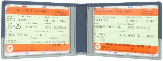 Mala Leather Best Friends Collection Travel Pass / Oyster Card Holder 630TC_65 Navy - Image 2