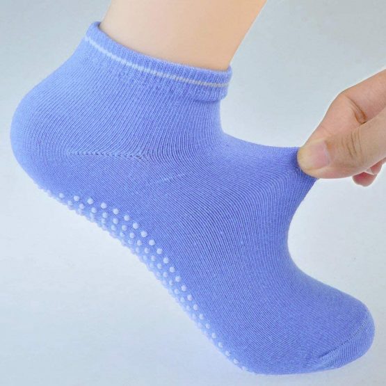 Dokpav Pilates Yoga Socks Pack of 4 Womens Non Slip Non Skid Fitness/Dance Barre/Ballet/Maternity Grip Socks with Gripper Cotton - Image 4