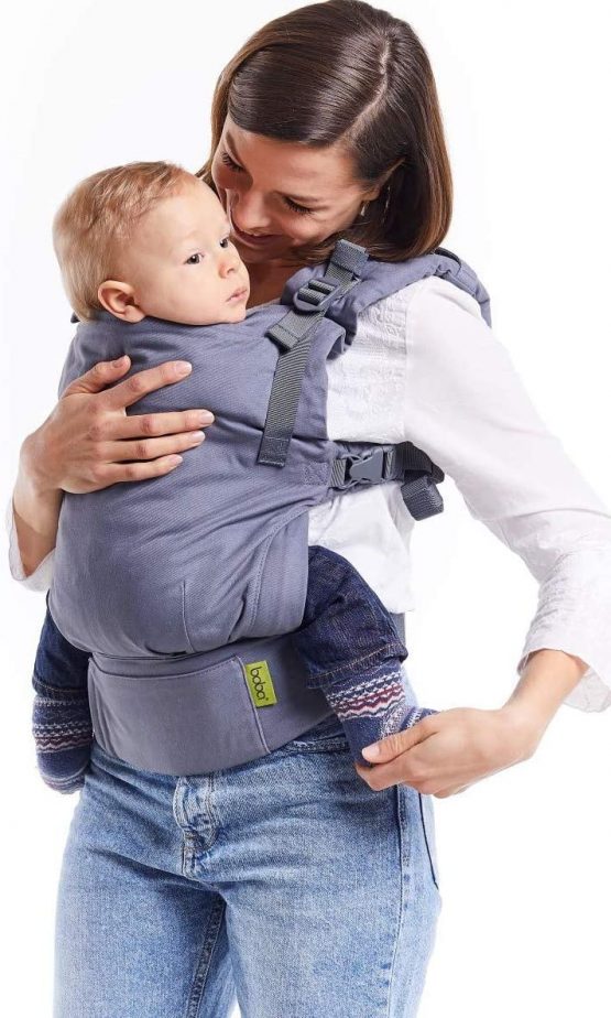 Boba X Baby Carrier - Adaptable, Micro-Adjustable Soft Structured Backpack for Babies 7-45 lbs (Grey)