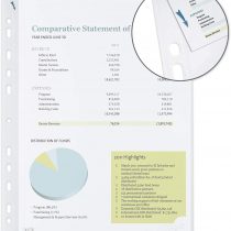 OXFORD, Punched Pockets A4, Glass Clear, 100 Poly Pockets