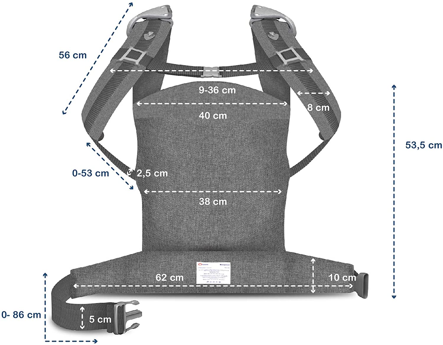 LIONELO Margareet Baby Carrier, 3 Carrying Positions, Correct Position of the Baby, Retractable Bonnet, Double Protection - Image 3