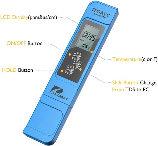 Water Quality Test Meter Pancellent TDS PH EC Temperature 4 in 1 Set ...