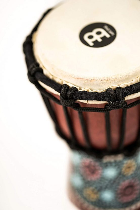 Meinl Percussion Headliner Series HDJ8-XXS Djembe Drum Rope-Tensioned Wooden Diameter 11.4 cm / 4.5 Inches Size Mini Flower Design - Image 4