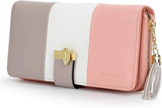 Ladies Purse, Women's Wallet with Multiple Card Slots and Roomy Compartment (Stripe)