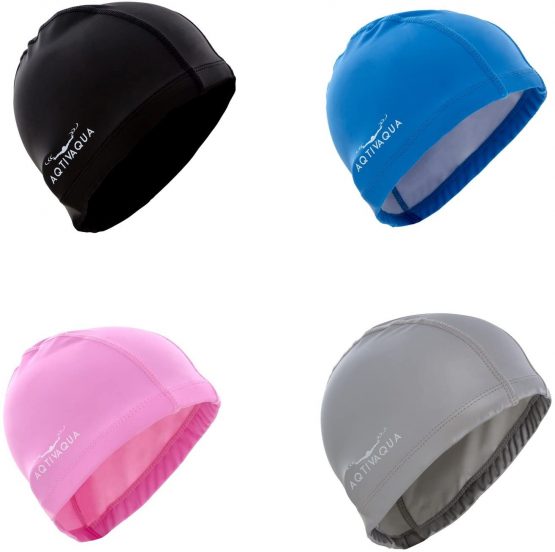 AqtivAqua Spandex Swimming Cap with Protective Layer // Swim Cap for Men Women - Image 3