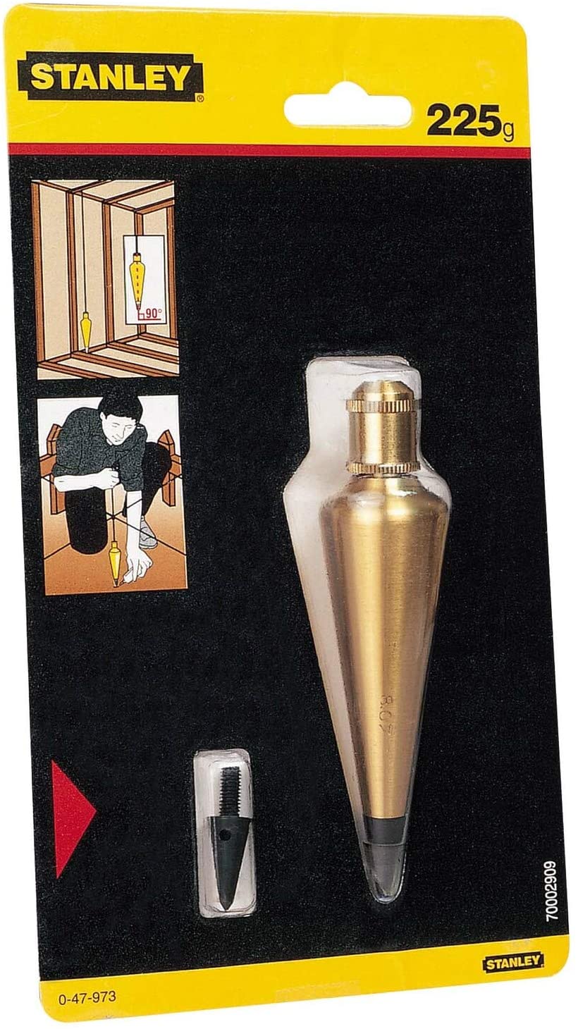 Stanley 0-47-973 Brass Plumb Bob, Gold, 225 g - Image 2