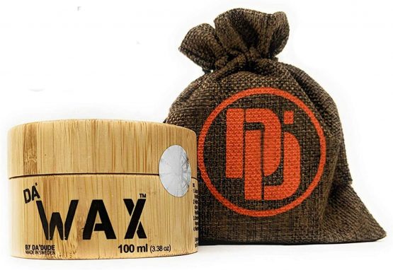 Da'Dude Da'Wax, Hair Wax for Men, Strong-Hold Mens Hair Wax in Bamboo Tub & Gift Bag