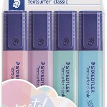 STAEDTLER 364 CWP4PA Textsurfer Highlighter Classic, Pastel Colours - Pack of 4