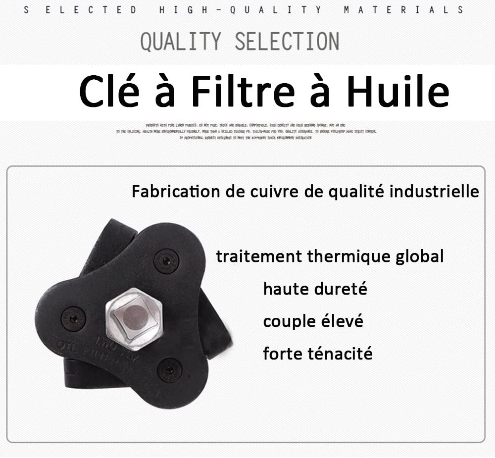 Oil Filter Wrench 53mm - 108mm Diameter Removable Filter Universal Car Tool Black - Image 4