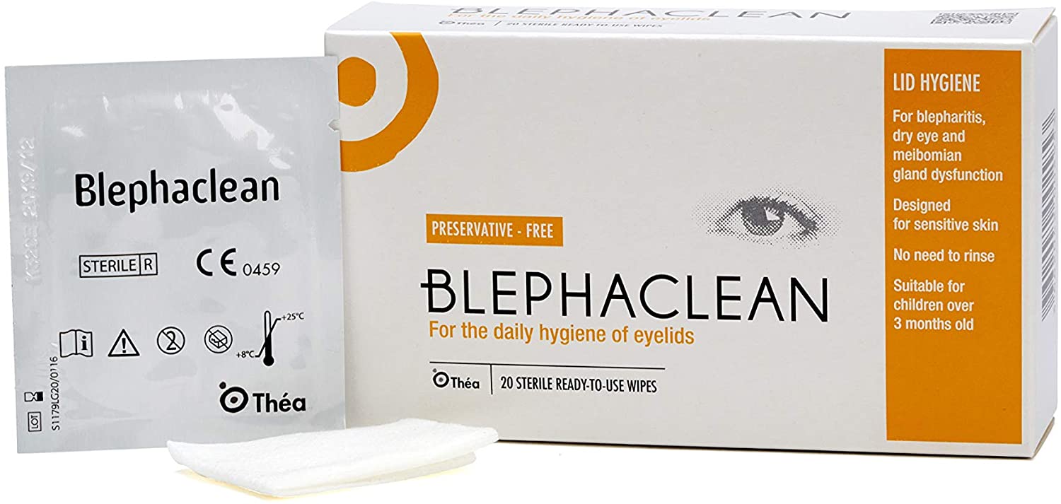 Blephaclean PF Daily Eyelid Wipes x 40 - Gentle Cleansing for the eyelids and skin around the eyes, 20 wipes (Pack of 2) - Image 2