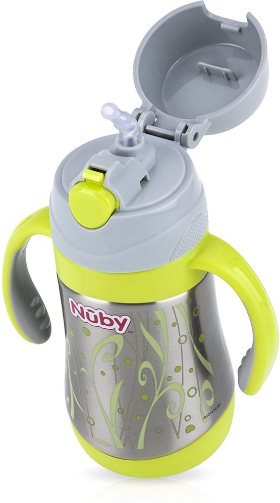 Nuby ID10279 Insulated Stainless Steel Cup with Straw 280 ml - Image 3