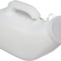 Homecraft Male Urinal, Long Neck Incontinence Bottle for Men, Clear Plastic, Living Aids, Lid to Prevent Spilage, Portable Urinal Bottle, For Clinics and Hospitals, 33oz