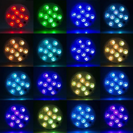 Submersible LED Lights,Multicolor RGB 10-LED Lights Waterproof Underwater Light LED Base for Vase Base,Aquarium, Pond, Garden, Fish Tank,Home Party, Decoration Lights - Image 4