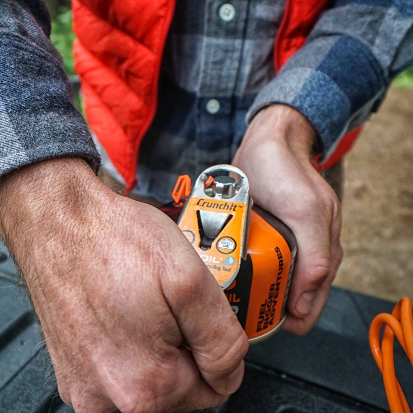 Jetboil Crunchit - Gas cannister recycling accessory, Orange - Image 4
