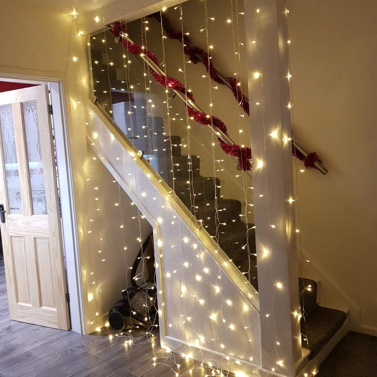 Lepro Curtain Lights Plug in, 3m x 3m 300 LED Warm White Curtain Fairy Lights - Image 4