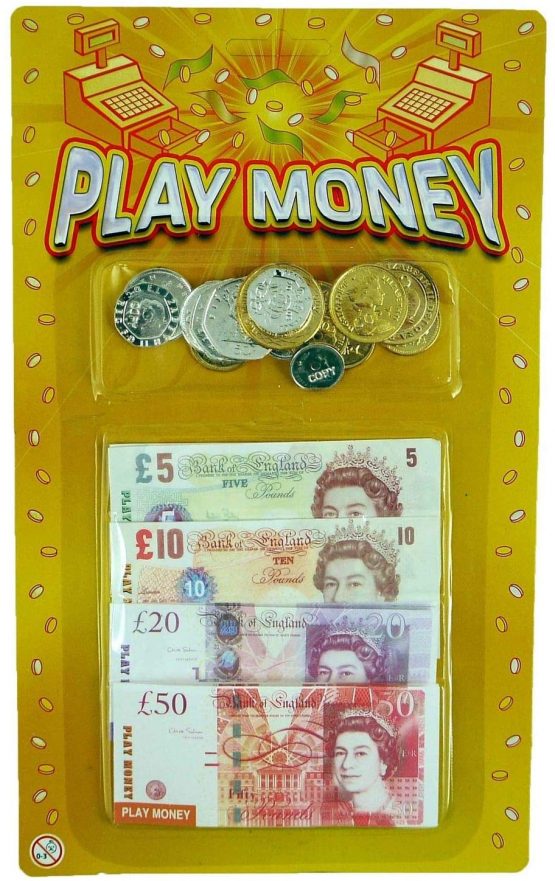 Henbrandt 2 Packs of Childrens Play Money English Notes and Coins Bulk Pack - Image 2