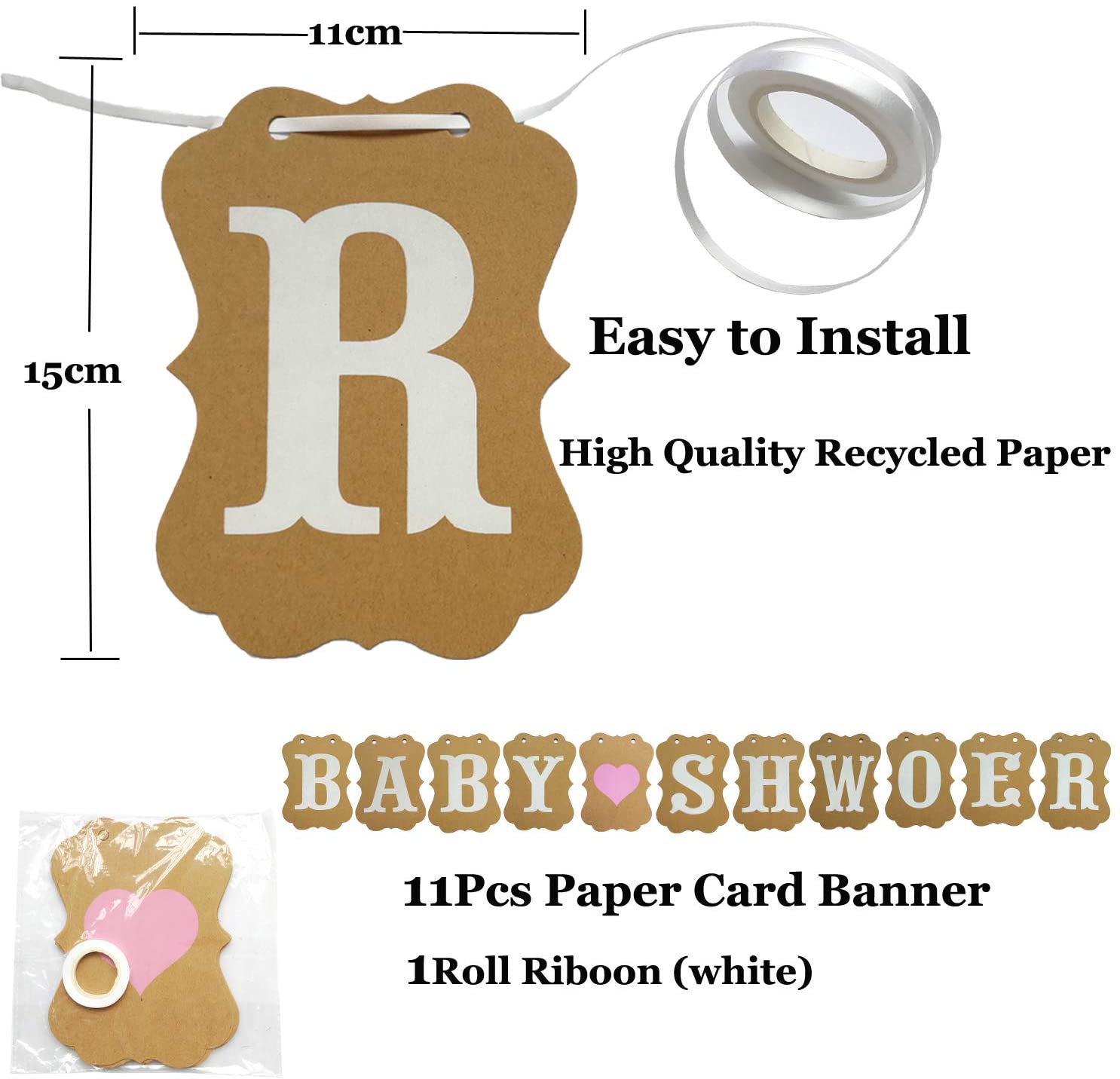 58pcs Girls Baby Shower Decorations Girl Baby Shower Decorations Pink