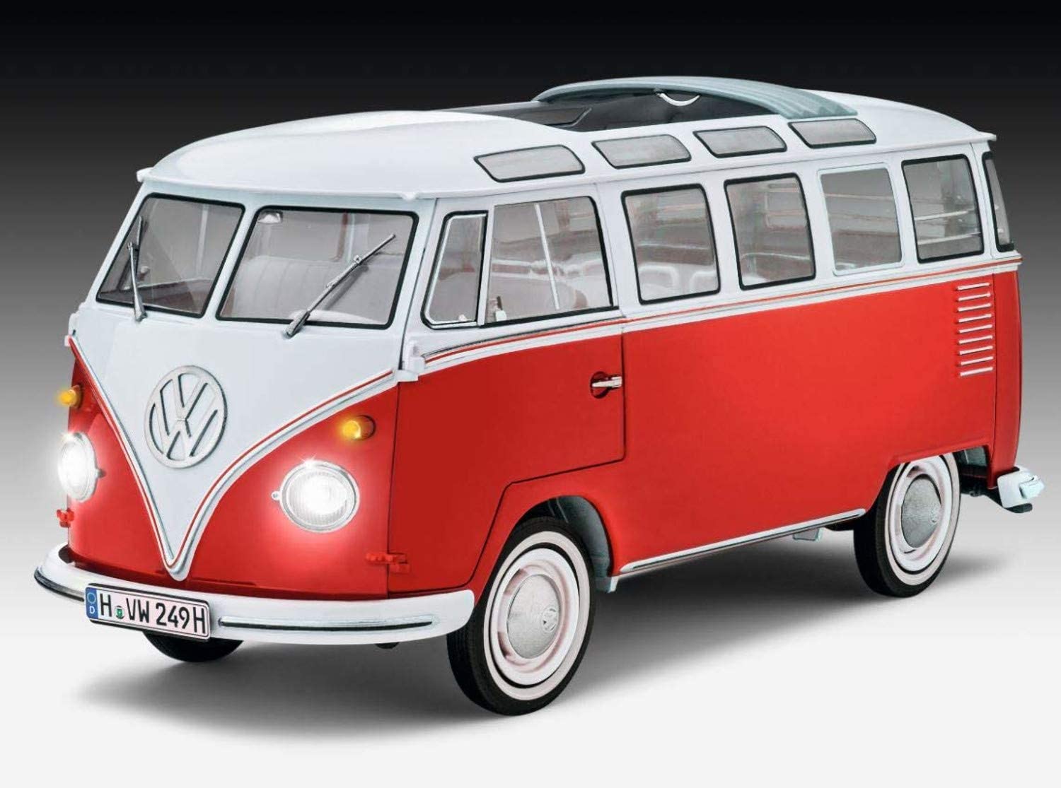 Revell 00455 Technik 1:16 - VW T1 Samba Bus Plastic model kit, Blue - Image 4