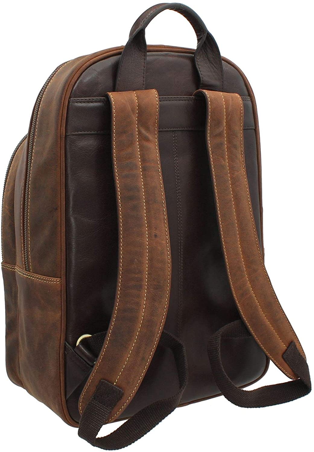 VISCONTI Toscana Collection Leather Laptop Backpack TC80b Havana Tan - Image 2