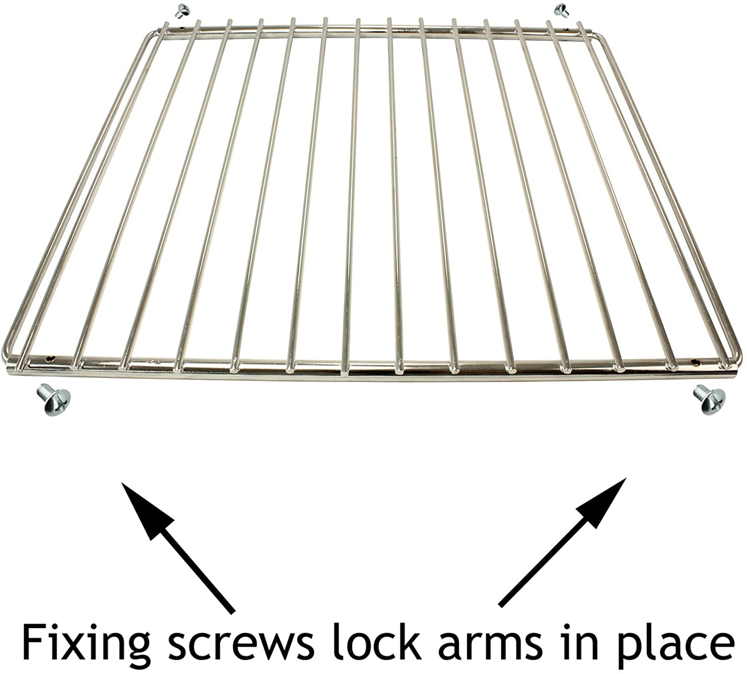 SPARES2GO Universal Adjustable BBQ Grill Shelf for All Makes of Barbecue (310mm x 360 to 530mm), Silver - Image 3
