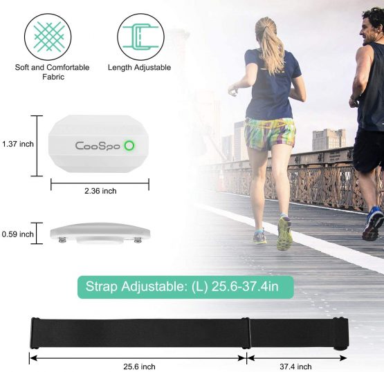 CooSpo Heart Rate Monitor Bluetooth ANT+ with Chest Strap for Running Cycling Gym and other Sports - Image 3