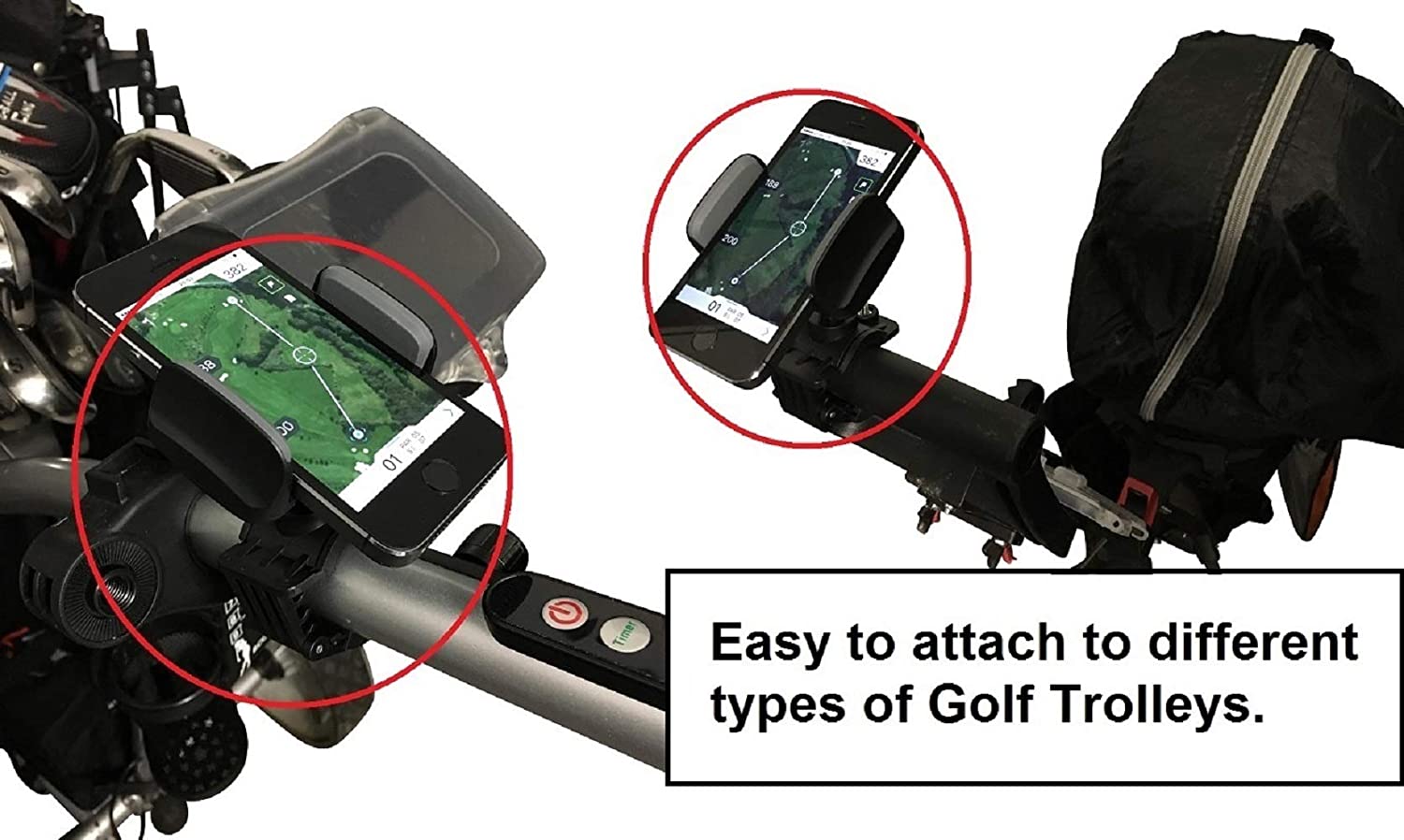 LL-Golf ® Universal Smartphone Holder for the Golf Trolley/GPS Holder/Phone Holder/suitable for all Smartphones - Image 4