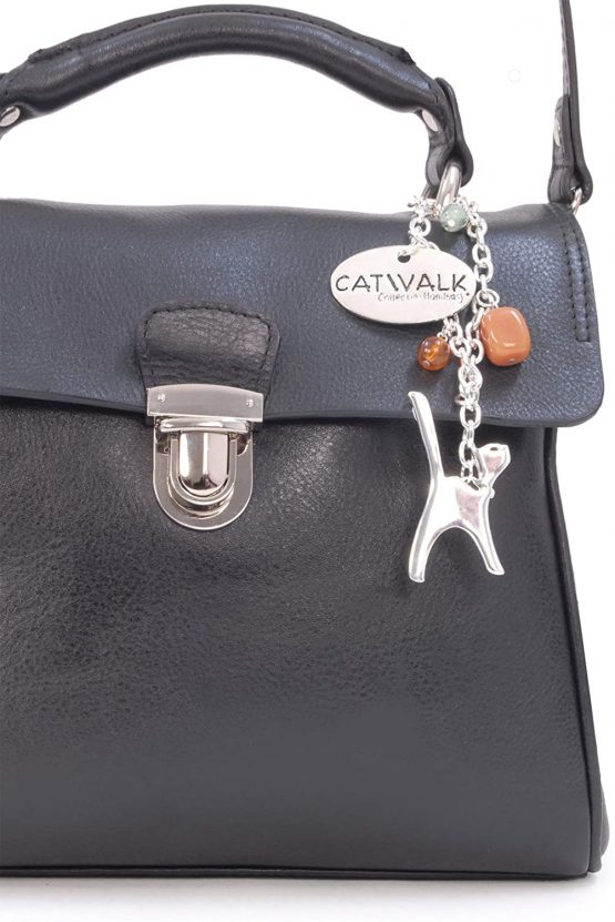 Catwalk Collection Handbags - Women's Vintage Leather Top Handle Bag with Detachable Shoulder Strap - PANDORA - Image 4