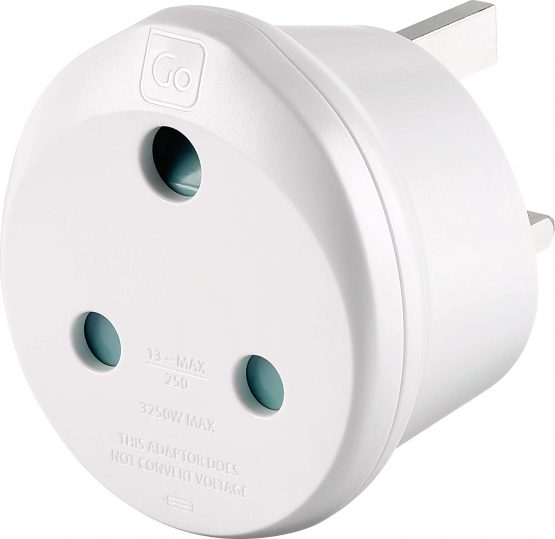 Go Travel South Africa to UK (SA-UK) Compact Earthed Travel Adaptor (Adapter Ref 582) - Image 2