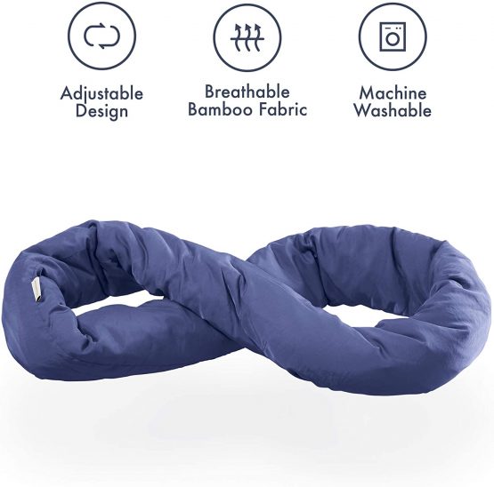 Infinity Pillow - Design Power Nap Pillow, Travel and Neck Pillow (Navy) - Image 3
