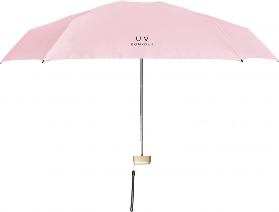 Sheng Xuan Lightweight Ultra Mini Umbrella Parasol Collapsible Pocket Sun Umbrella Ultra Light Anti-UV Umbrella Sturdy Compact and Portable Travel Umbrella Women Girls Your Intimate Companion(Pink) - Image 3