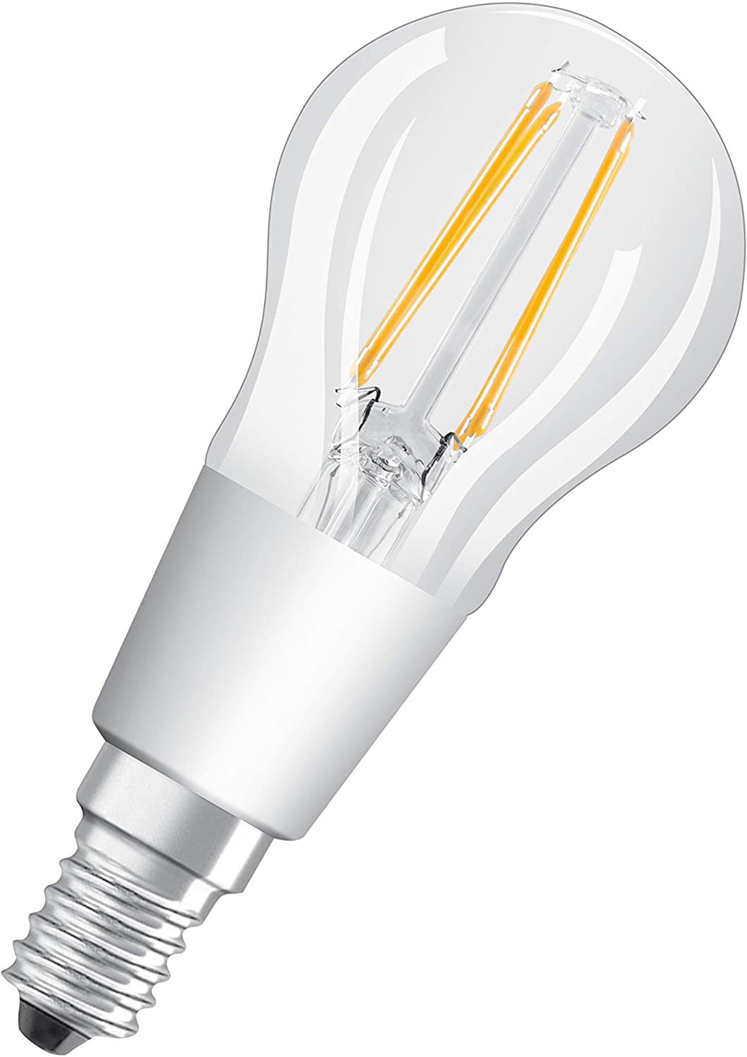Osram Drop Shape Star+ GLOWdim Classic P LED Lamp, Glass, Warm White, E14, 5 W, Set of 1 - Image 2