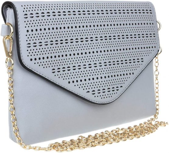 Girly HandBags Womens Laser Cut Envelope Clutch Bag - Image 2