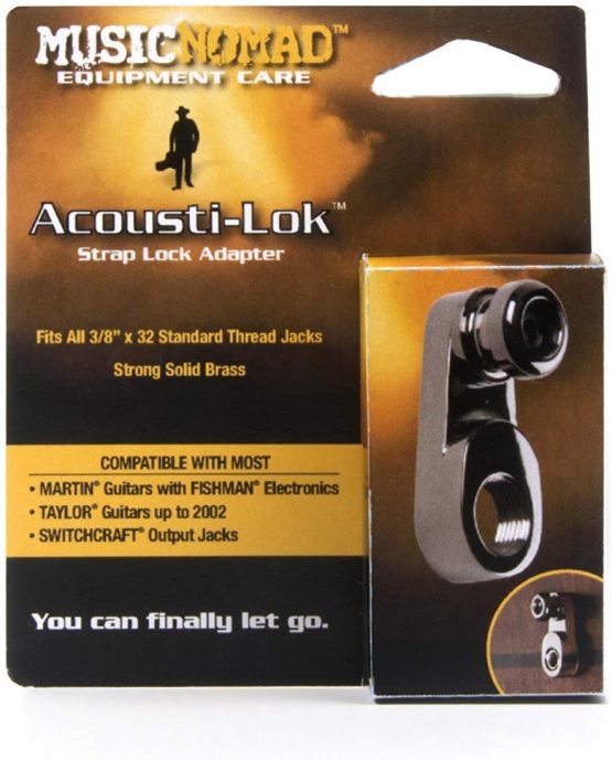 MusicNomad Acousti-Lok Strap Lock Adapter for Standard Output Jacks for Acoustic Guitars - Image 3