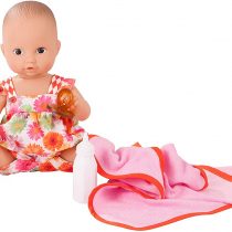 Gotz 1853035 Aquini Girl Vintage Doll - 33 cm Bathing Baby Doll Without Hair And Painted Brown Eyes - Suitable For Children Over 18 Months