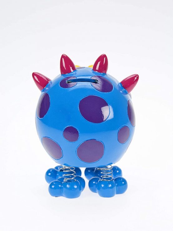 Cute Blue Monster Childrens Piggy Bank Money Box Gift for Boys or Girls - Image 3