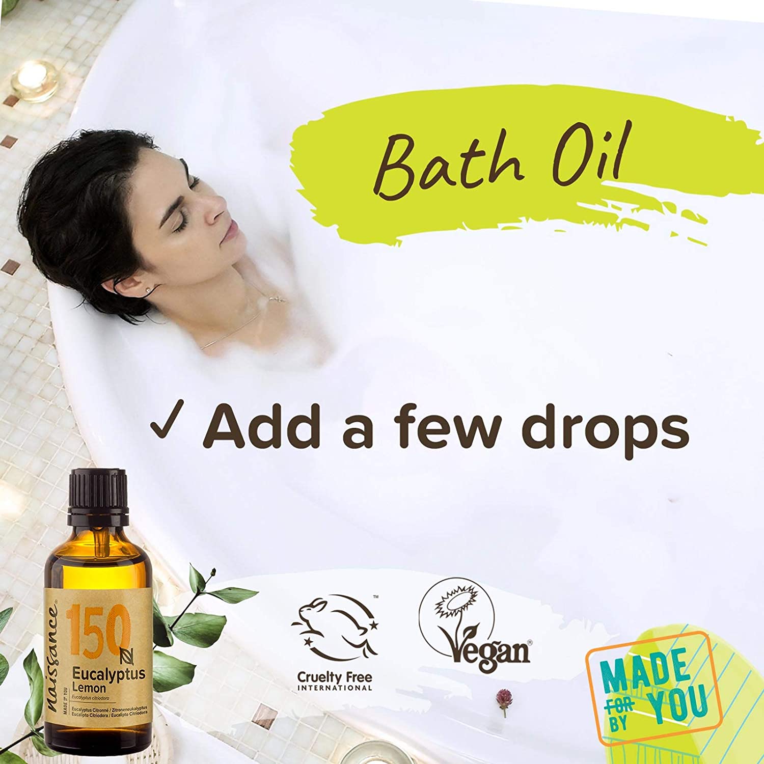 Naissance Lemon Eucalyptus Essential Oil 50ml, 100% Pure, Natural, Cruelty Free - Image 3