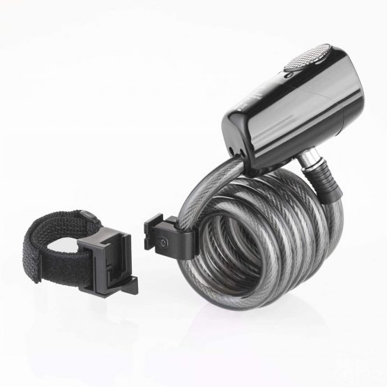 fischer Coil Cable Lock with Alarm, Black, One Size - Image 4