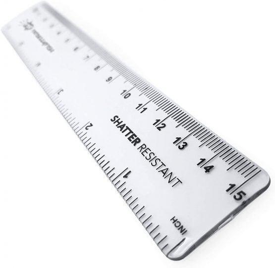 Fat Belly Fish - 6 Inch / 15cm Transparent Rulers - Shatter Resistant - Pack of 12 - Clear - Image 3