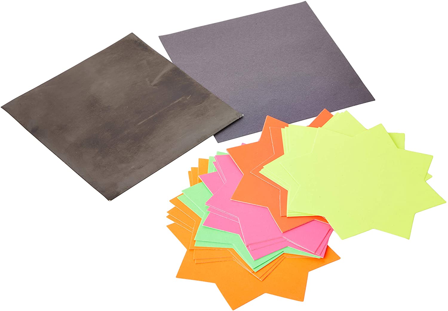 THE ART BOXARTBOX 15x15cm Fluorescent Stars (Pack of 20), 6218, Assorted, 15 x 15 centimeters
