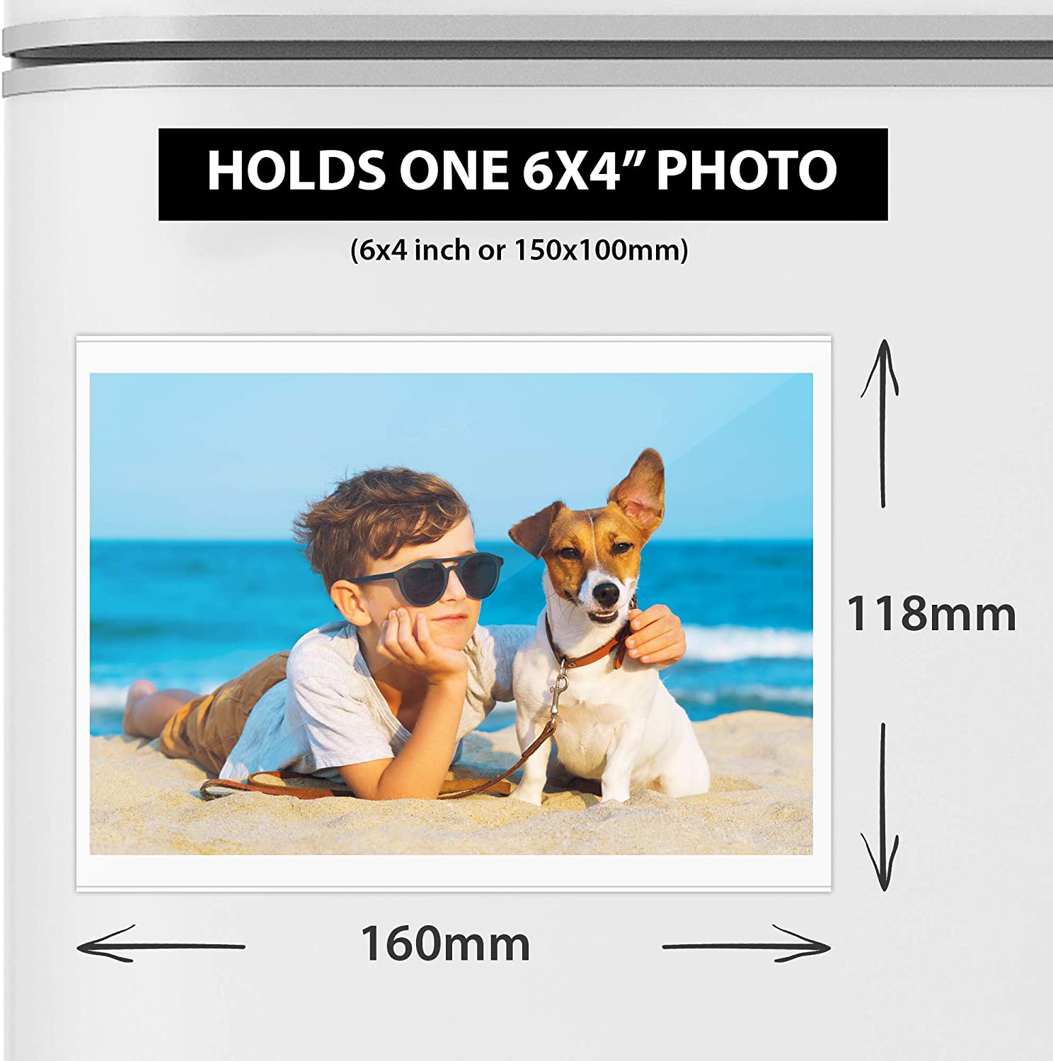 Shot2go Pack of 10 Magnetic Photo Fridge Frame Pockets Clear 4x6 - Image 3