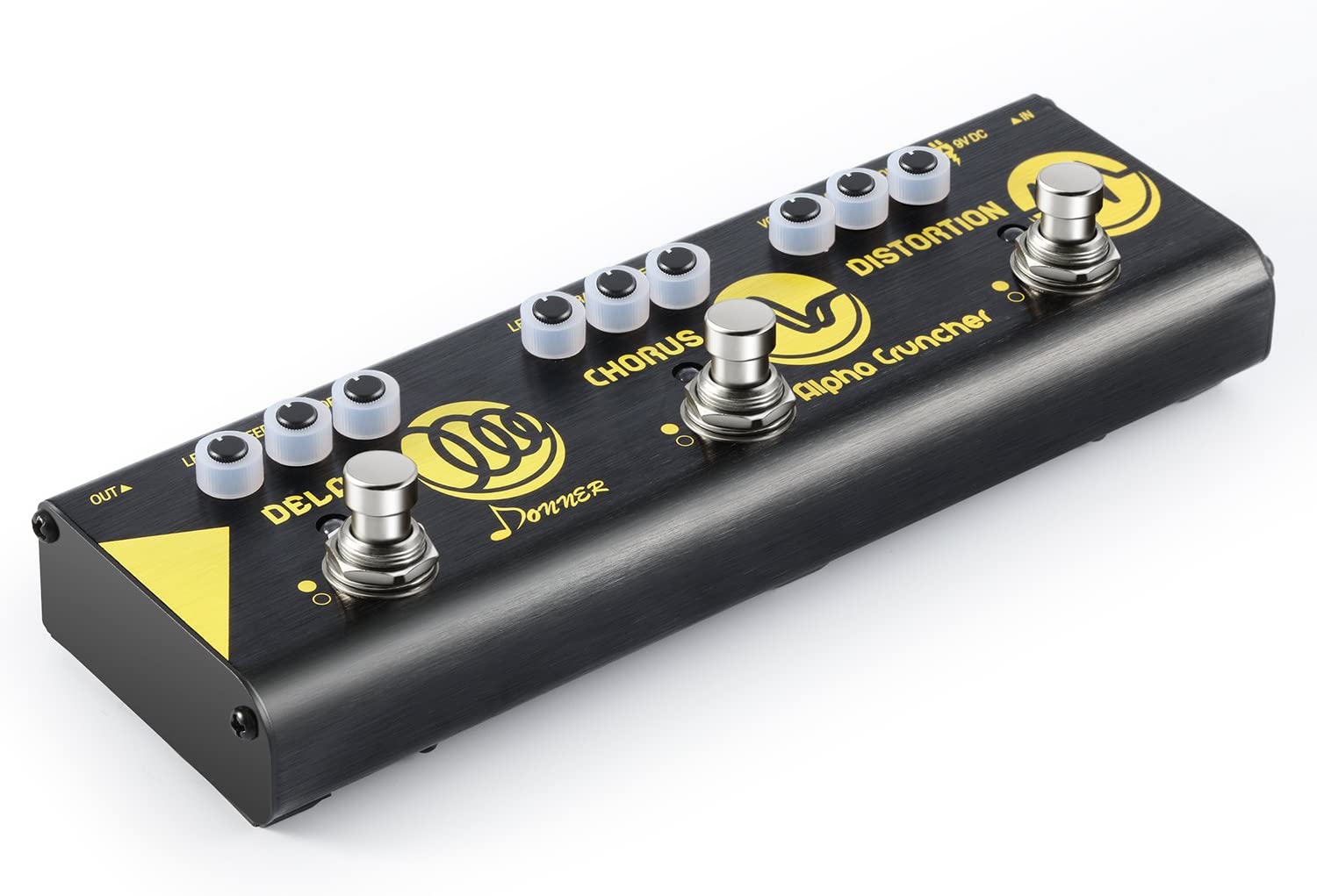 Donner Multi Guitar Effect Pedal Alpha Cruncher 3 Type Effects Delay Chorus Distortion Pedal with Adapter - Image 2